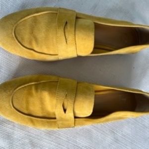 Mark Fisher Yellow Suede Loafers | Size 8.5
